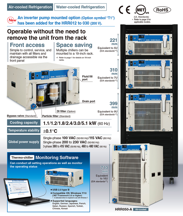 SMC® HRX-KA8L-11-15N2 Power Switch, For Use With: HRGC Chiller